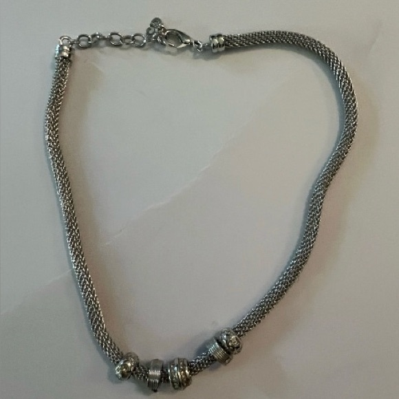 Dior Silver & Rhinestone Necklace - Picture 1 of 5